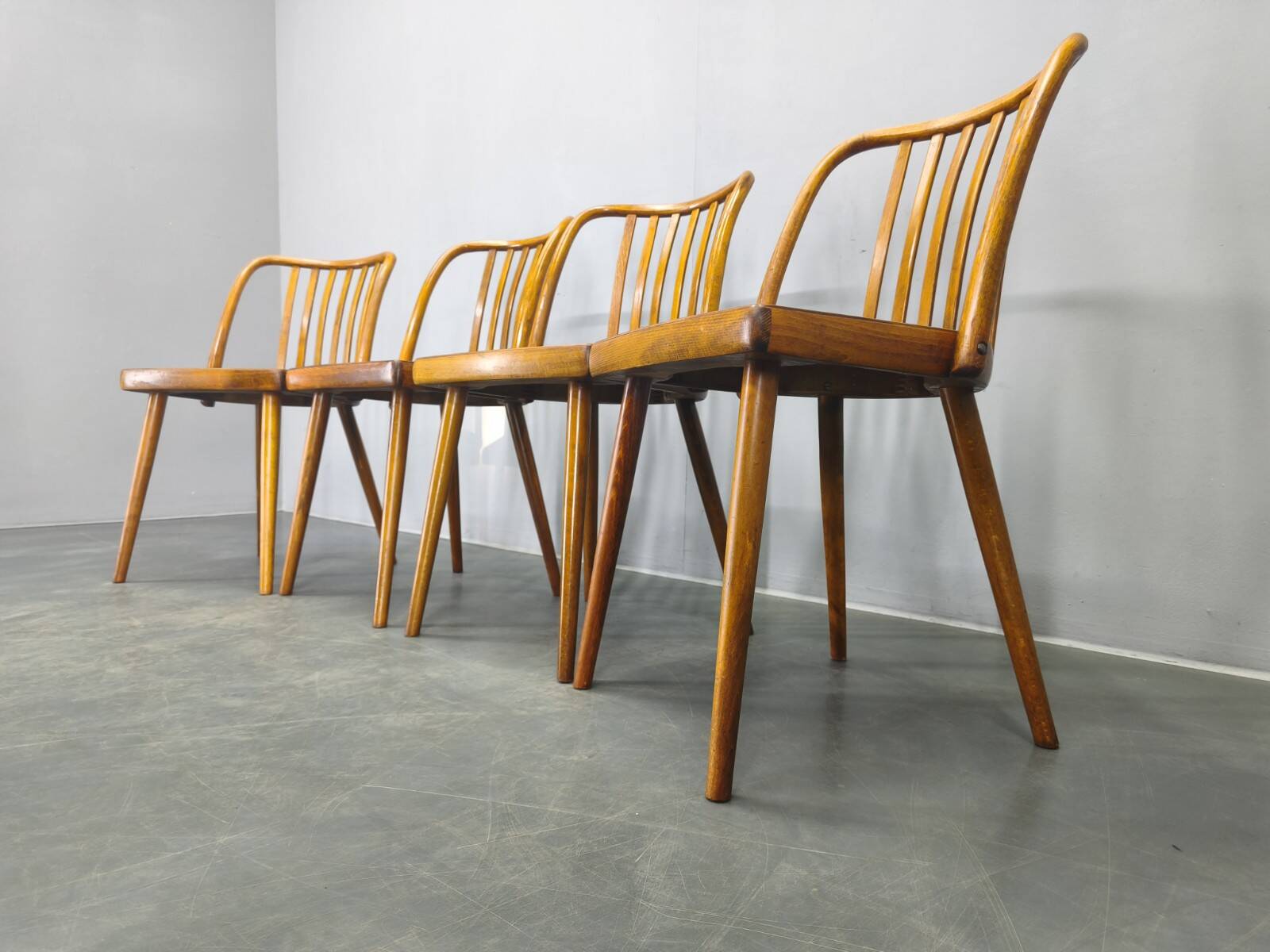 Antonin Suman for TON Dining Chairs, 1960s, Set of Four