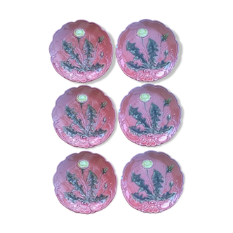 Dessert plates in dabbling, batch of 6