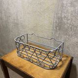 Gray wrought iron shelf