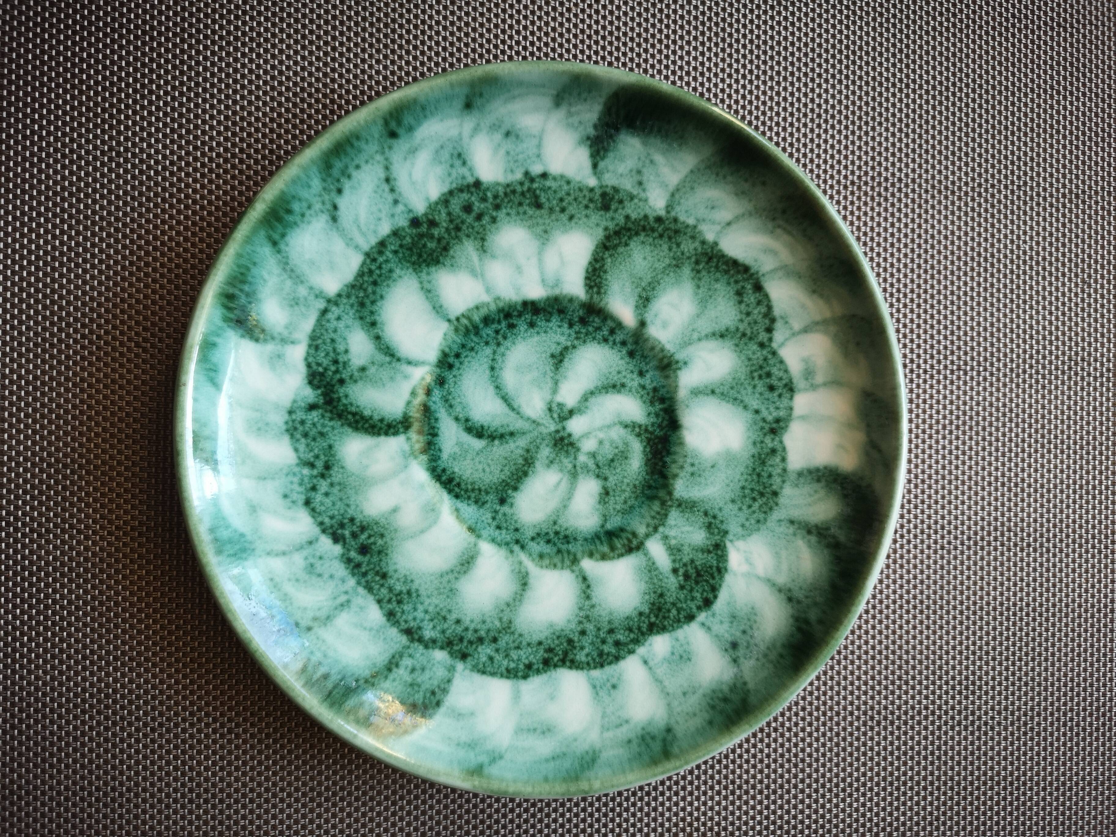 Duo of handmade ceramic plates - Lunéville - mid 20th century