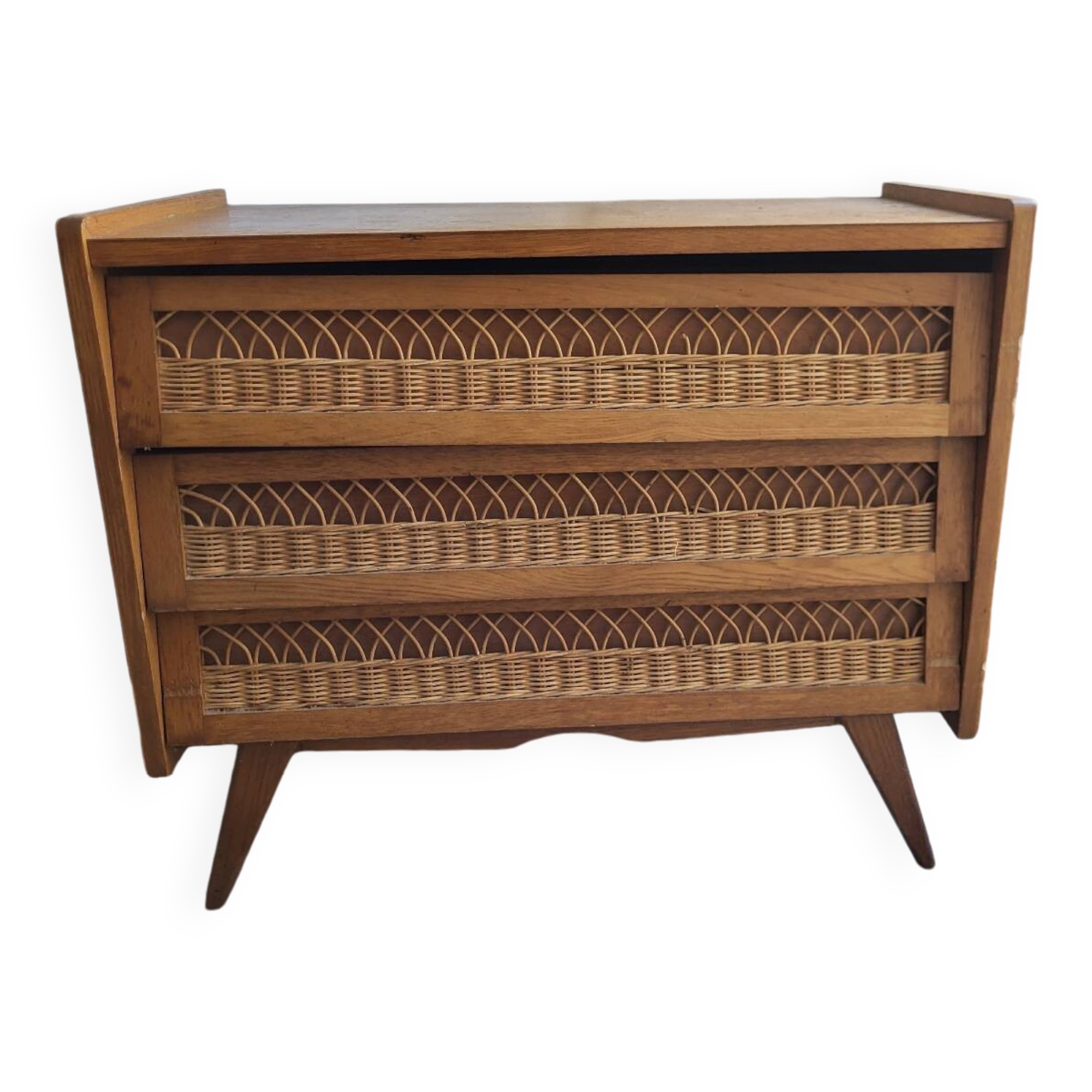 Rattan chest of drawers