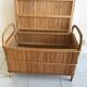 Vintage bamboo rattan chest from the 60s