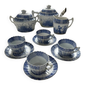 Antique tea service KG Lunéville late 19th century – Antique decoration – French earthenware