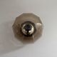 Flush-mounted brown glass fixture and metal base by N Leuchten, 1960s, Germany.