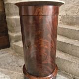 Antique French Empire Somno (bedside table) in mahogany with a marble top, circa 1805–1820.