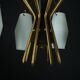 Mid-century chandelier with eight opaline glass shades