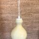 Suspension in vintage mid-century yellow vanilla opaline.