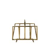 Hollywood regency bamboo-effect brass magazine rack, Montagnani, Italy 1970