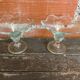 Set of 6 Ice Cream Bowls Design LA ROCHERE Coloured Glass France #D848