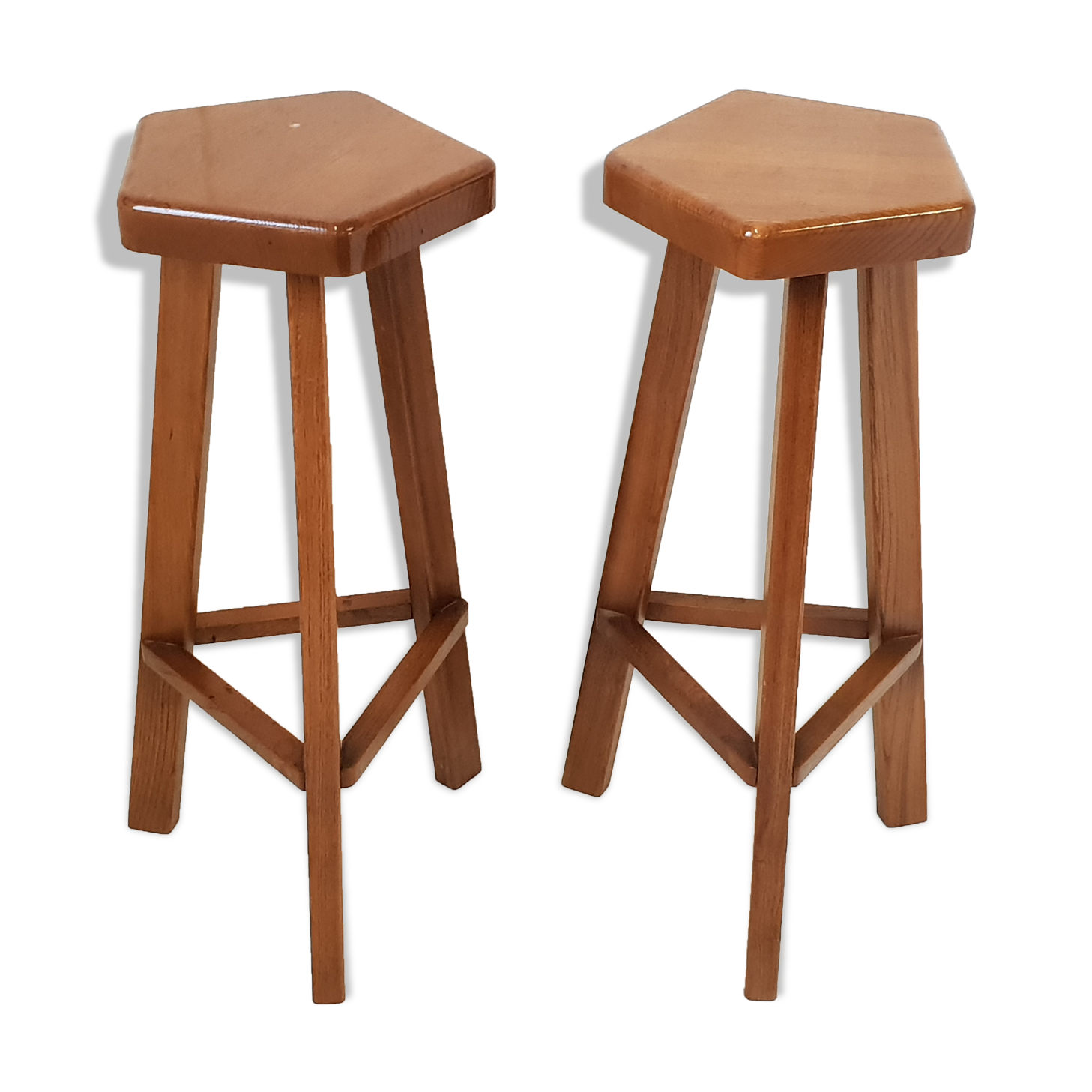 Pair of vintage 1970 bar stools