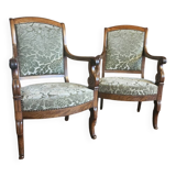 Pair of Restoration armchairs