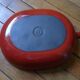 Le Creuset dish by Enzo Mari, in red cast iron, 70s