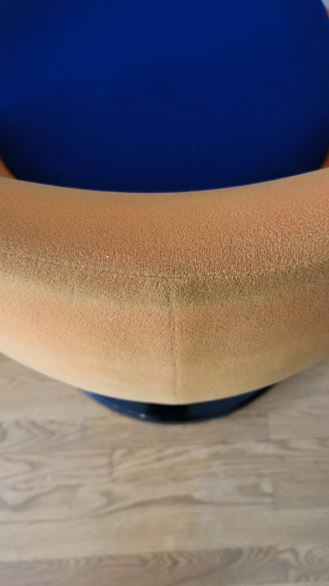 Pierre Guariche armchair "in orange fabric by Meurop Belgium 1960 Vintage