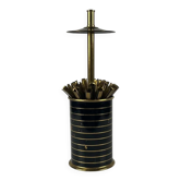 Distributor - black and gold metal cigarette holder, 1960s/70s