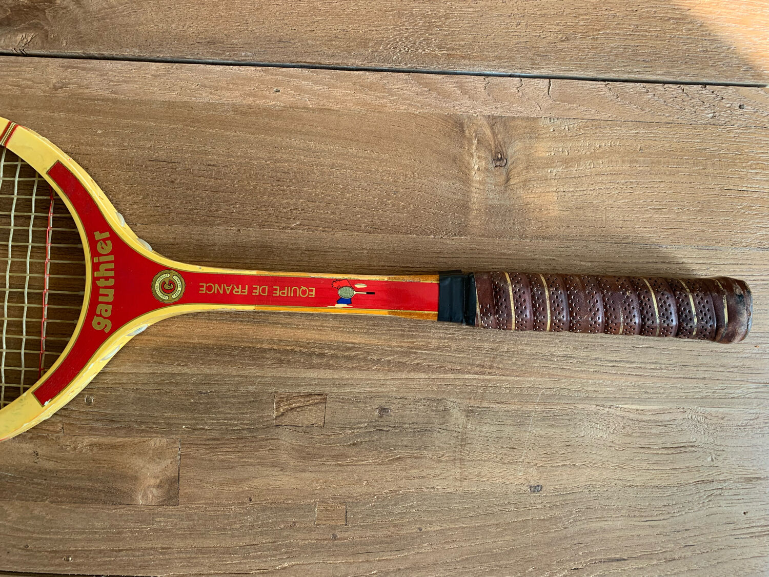 Antique wooden snowshoe