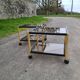 Coffee table golden black and Erard smoked glass