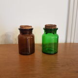 Set of two apothecary bottles
