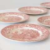 6 English flat plates Eit Ltd England vintage