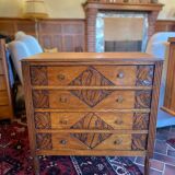 Art Deco oak chest of drawers