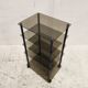 Smoked glass shelving unit, 1980