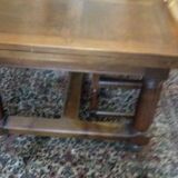 Solid walnut manor table (extendable) with chairs