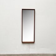 Minimalist mid-century German mirror in teak by Zier-Form, 1960s.