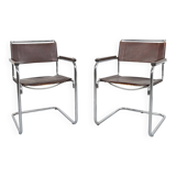 Set of 2: Thonet S34 Mart Stam Bauhaus Vintage Cantilever Chairs