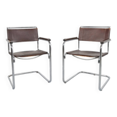 Set of 2: Thonet S34 Mart Stam Bauhaus Vintage Cantilever Chairs