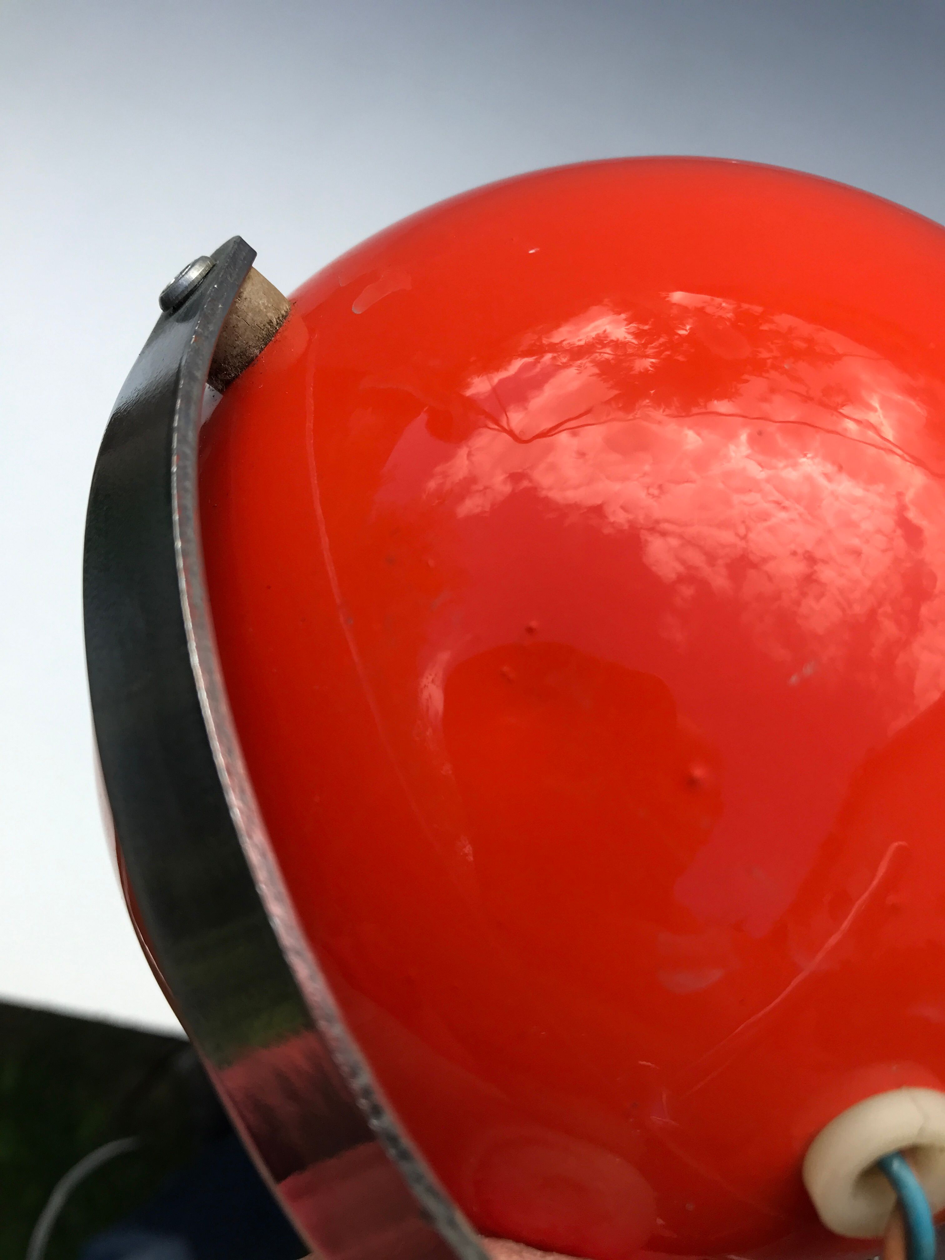 Lampe eye ball orange vintage années 70