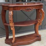 Old curved wooden console