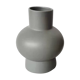 Round vase in gray ceramic 21cm
