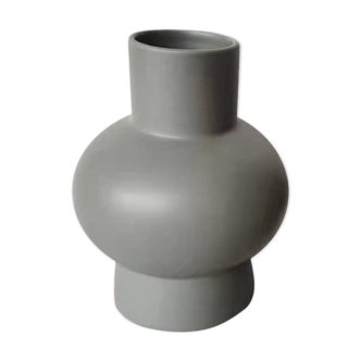 Vase rond en ceramique gris 21cm