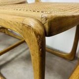 6 Baumann Bémol sled chairs in cane