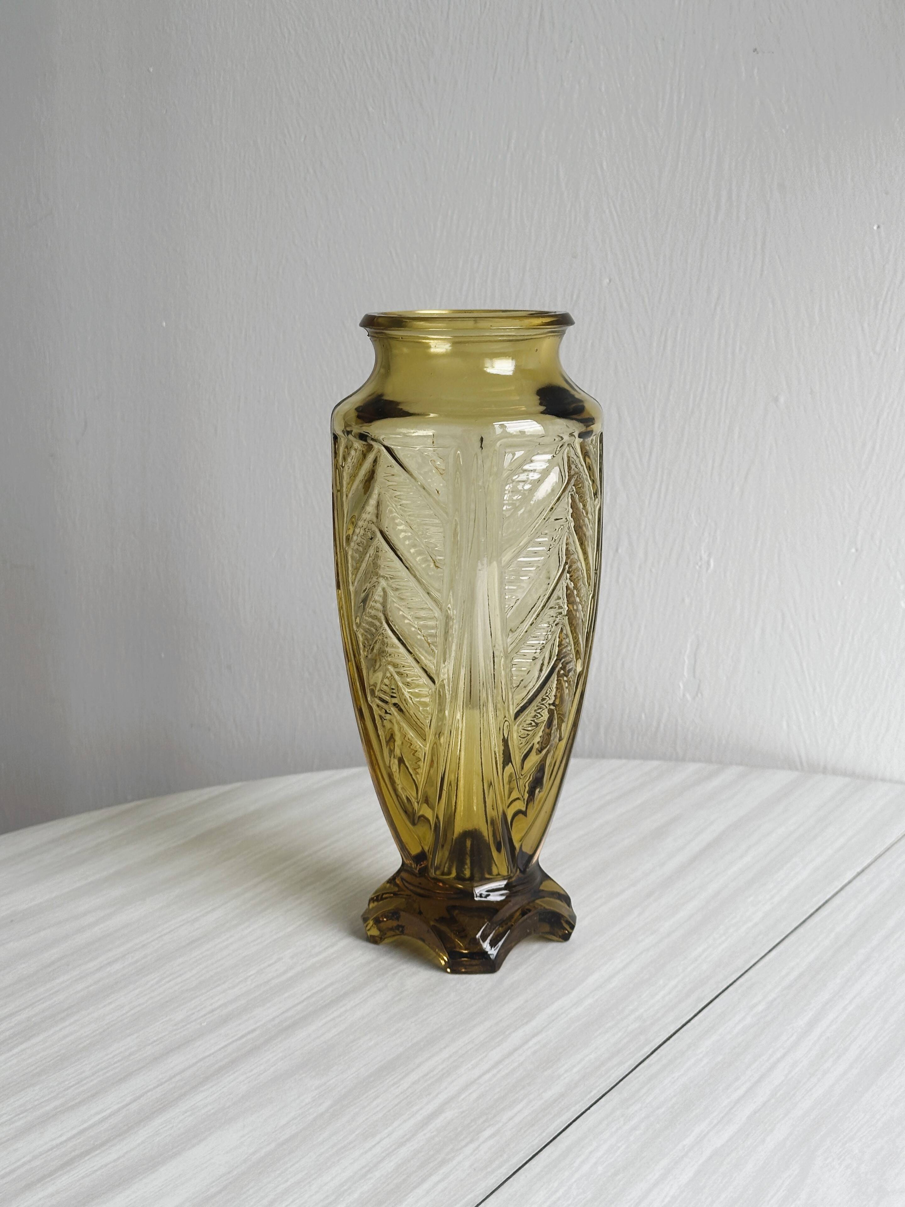 Art Deco Amber Glass Vase