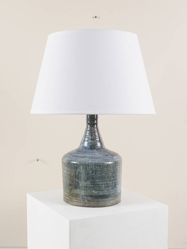 SCANDINAVIAN WORK, Vintage signed ceramic lamp, Sweden, circa 1960