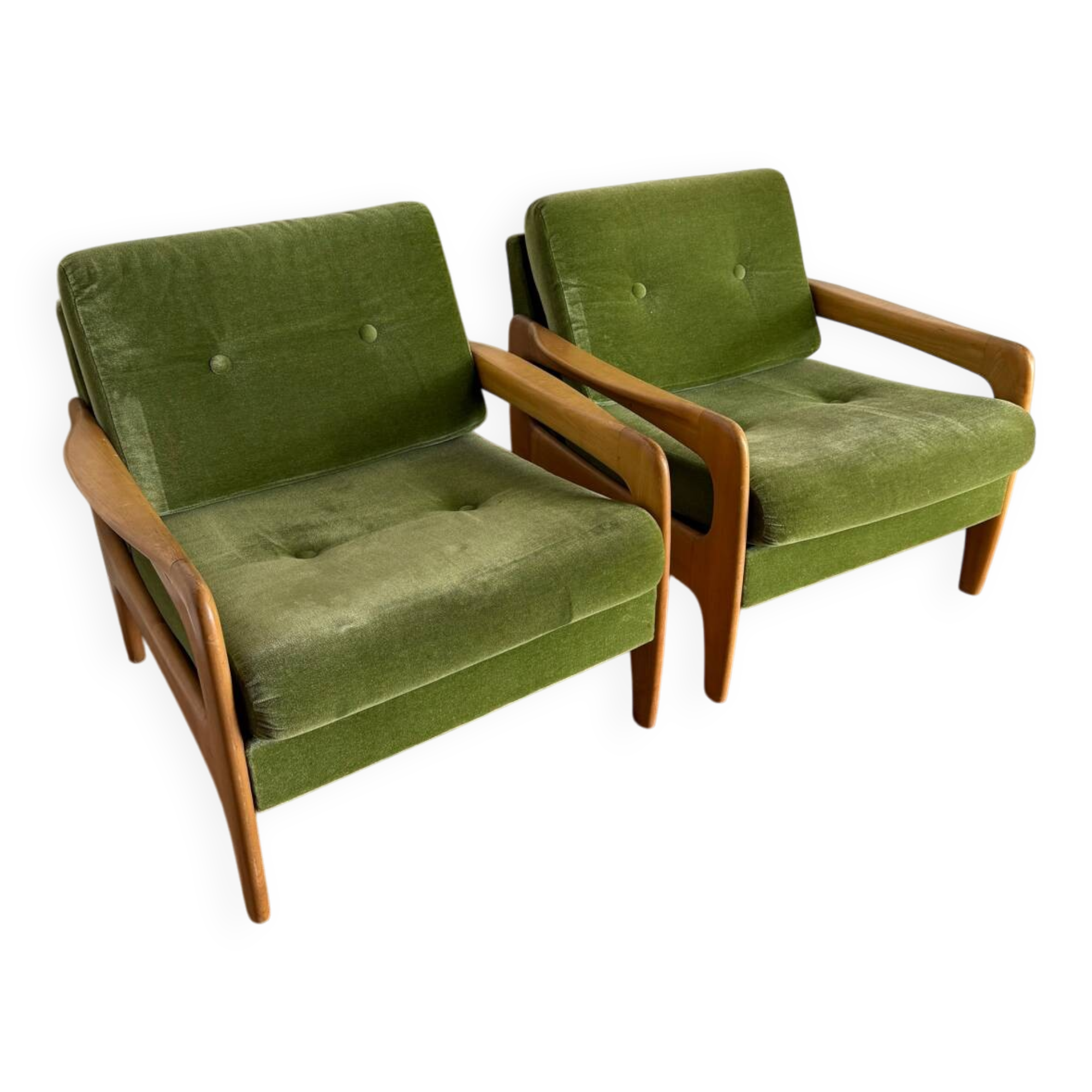 Pair of vintage Scandinavian armchairs – Eugen Schmidt / Solofor style
