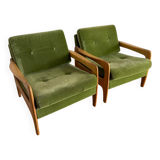 Pair of vintage Scandinavian armchairs – Eugen Schmidt / Solofor style