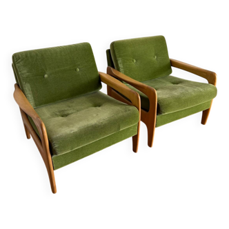 Pair of vintage Scandinavian armchairs – Eugen Schmidt / Solofor style