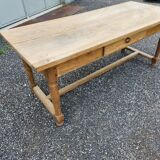 Table de ferme en chêne brut, XIXème
