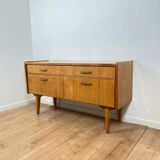 Buffet bas vintage en bois clair, 1960/70