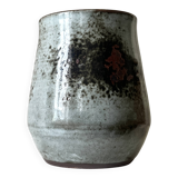 Ceramic vase from Grés du Loir, glazed and signed, Chantal & Thierry Robert 1970.