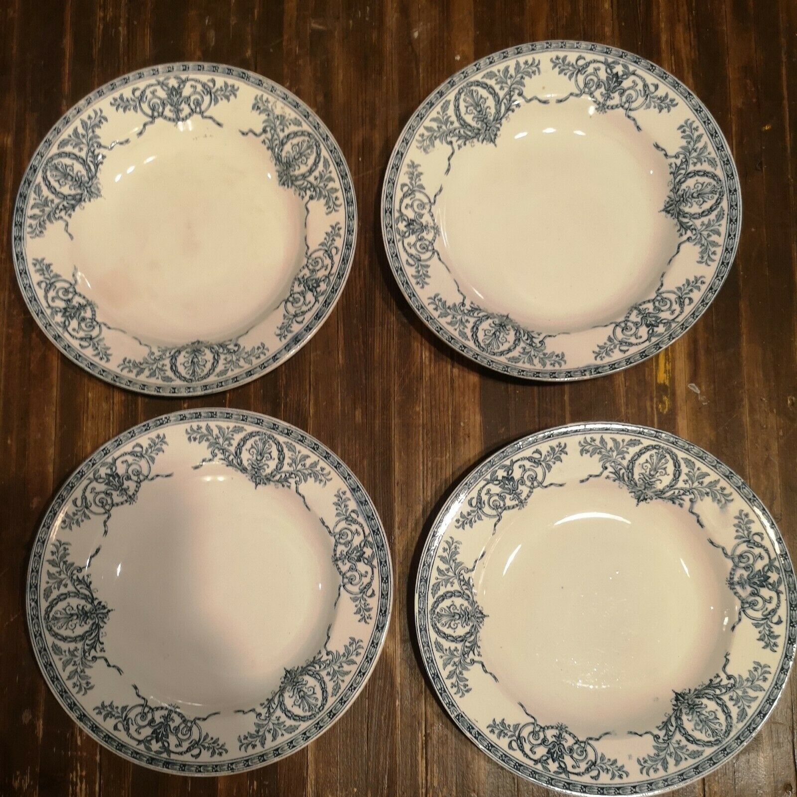 Series of 4 plates earth of iron LG Austerlitz