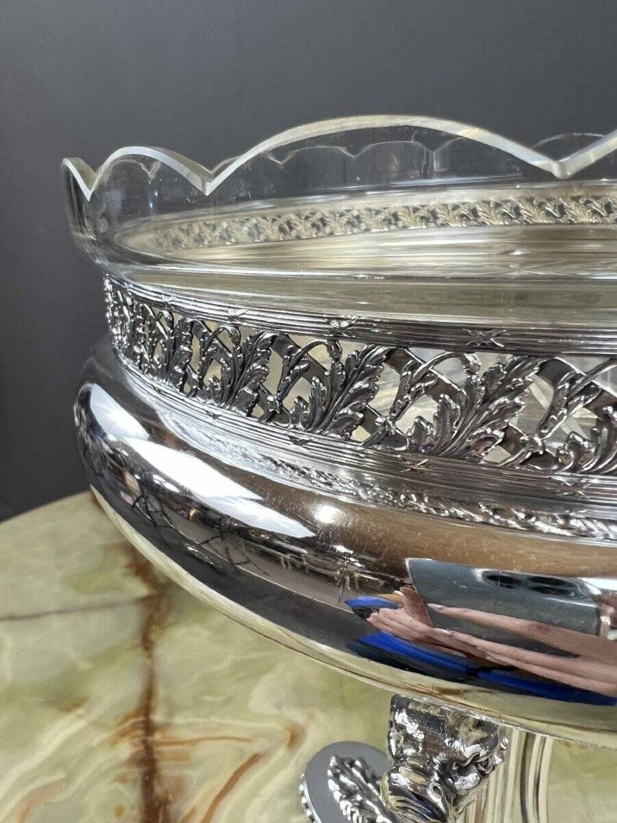 Baccarat crystal and silver-plated metal cup, 19th century