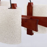 Scandinavian hanging lamp with resin caps, 1960