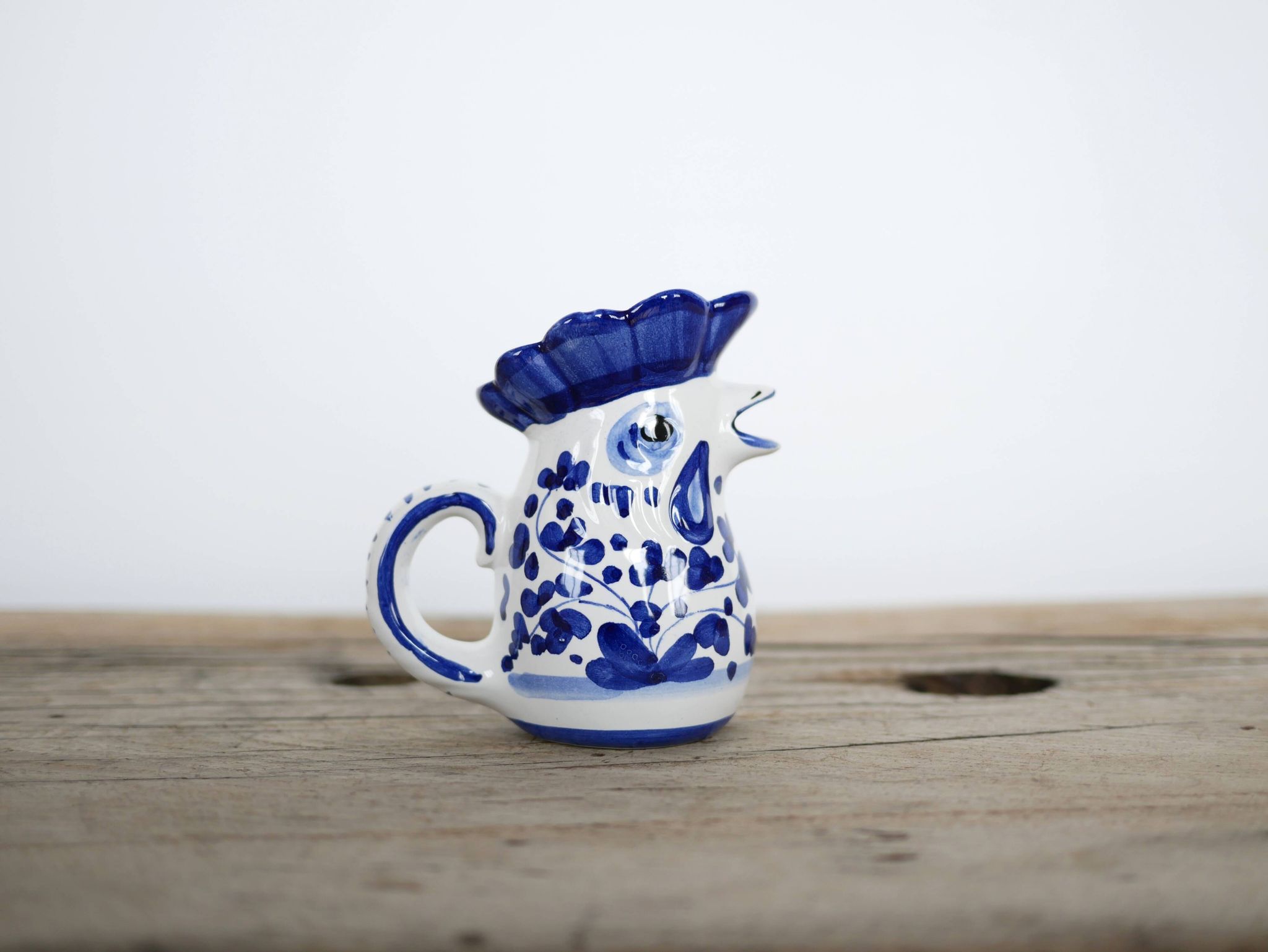 Vintage ceramic milk jug from Deruta, Italy