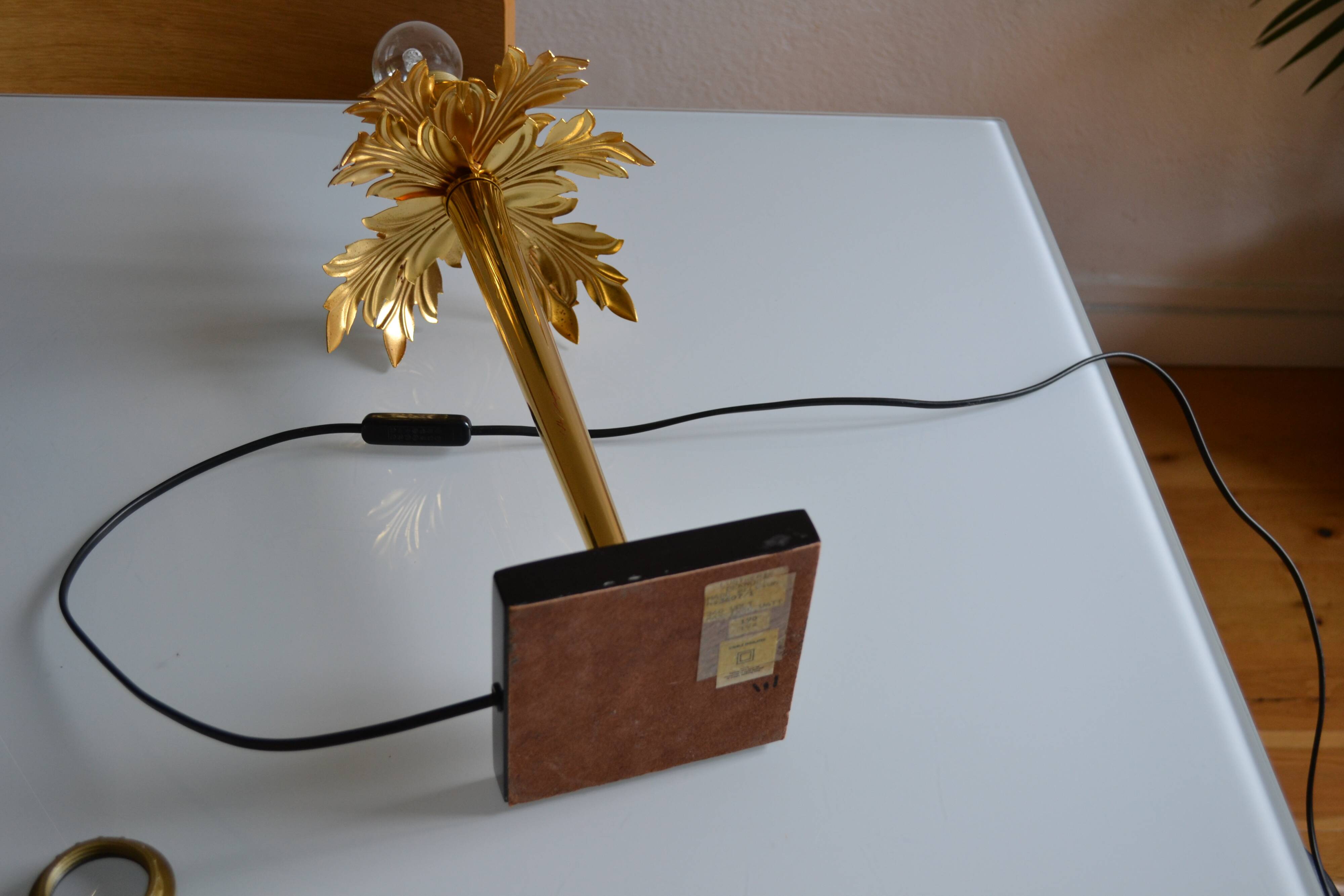 “Palm tree” lamp chandelier Deknudt Belgium