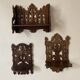 antique wall shelf gothic style openwork wood