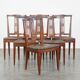 Set of 6 Original Antique Dutch Leather Dining Chairs