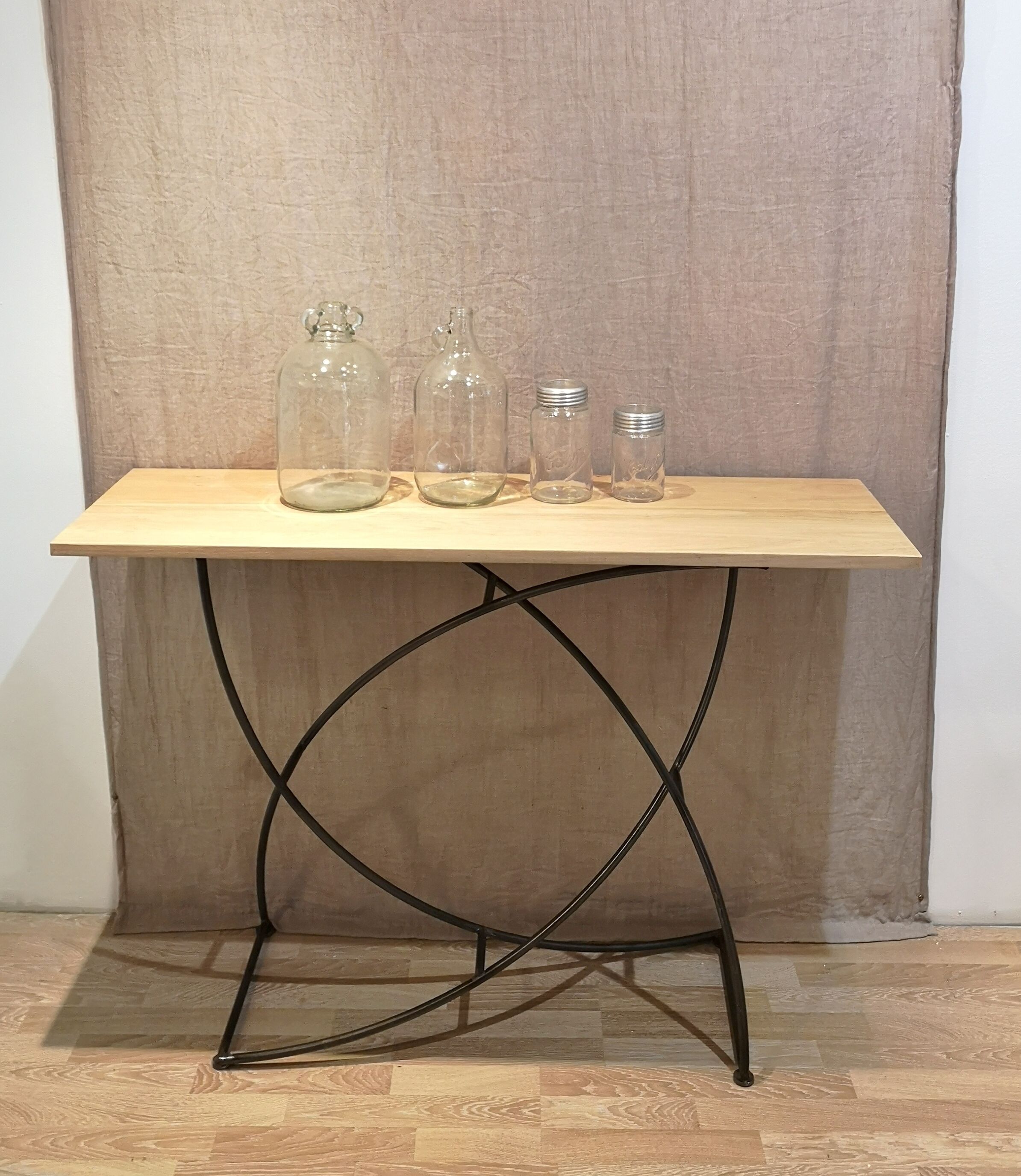 Console  metal et bois