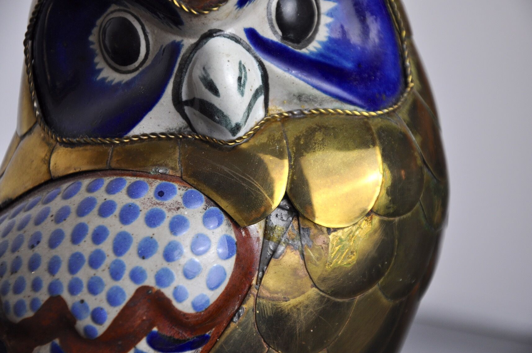 Pair of brass owls Serre livres, Italy, 1970
